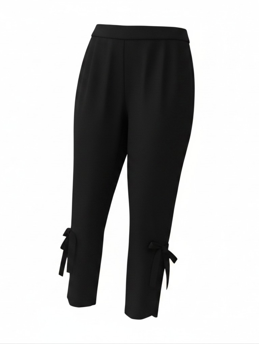 Venus Smoothing High Rise Side Splits Bow Detail Black  Pants Plus Size 22
